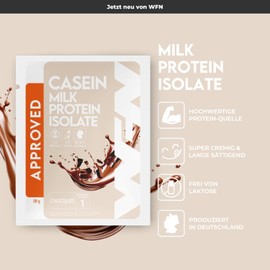 WFN Approved Casein Proteinpulver - Schokolade - 30 g Probe-Packung (1 Sachet)