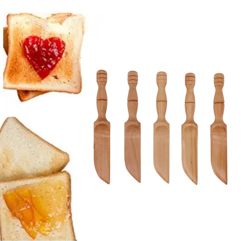Handmade Wooden Butter Knife Jelly Cheese Spreaders Sandwich Condiment Spreaders