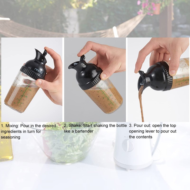 Salad Dressing Container, Safe Salad Dressing Shaker Easy to Operate