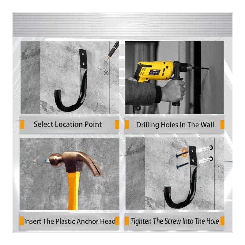 Floatdream 6 Pieces Heavy Duty Garage Hooks, Utility Hooks for