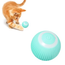 Interactive Cat Toys Balls USB Rechargeable Pet Toy Automatic Cat Ball with LED Light Kitten Toys