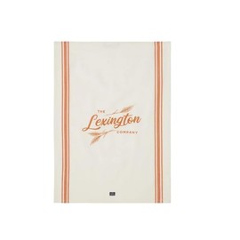 LEXINGTON Organic Cotton Kitchen Towel, White/Pumpkin, 50 x 70 cm