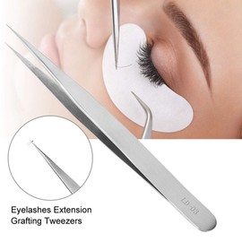 Pinzas Profesionales para Extensiones de Pestañas, Punta Herramientas para Desprender Cejas de Acero Inoxidable para Pestañas, Gomas de Ojo, Arte de Uñas, Eliminación de Pelo