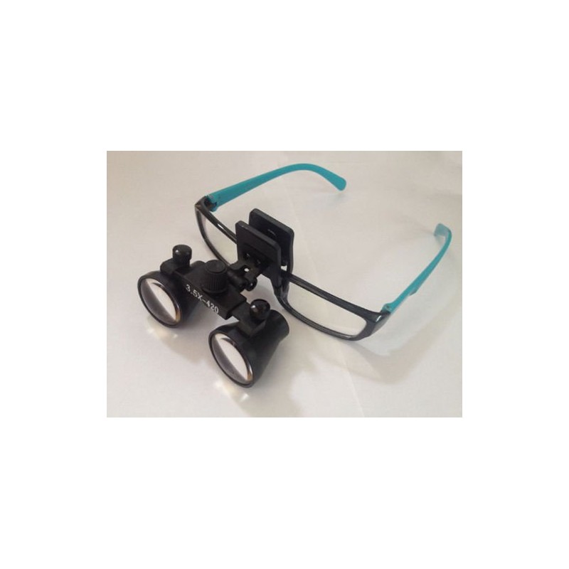 NSKI 3.5X420mm Binocular Plastic Clip Loupes DY-110 Lab Head Magnifier