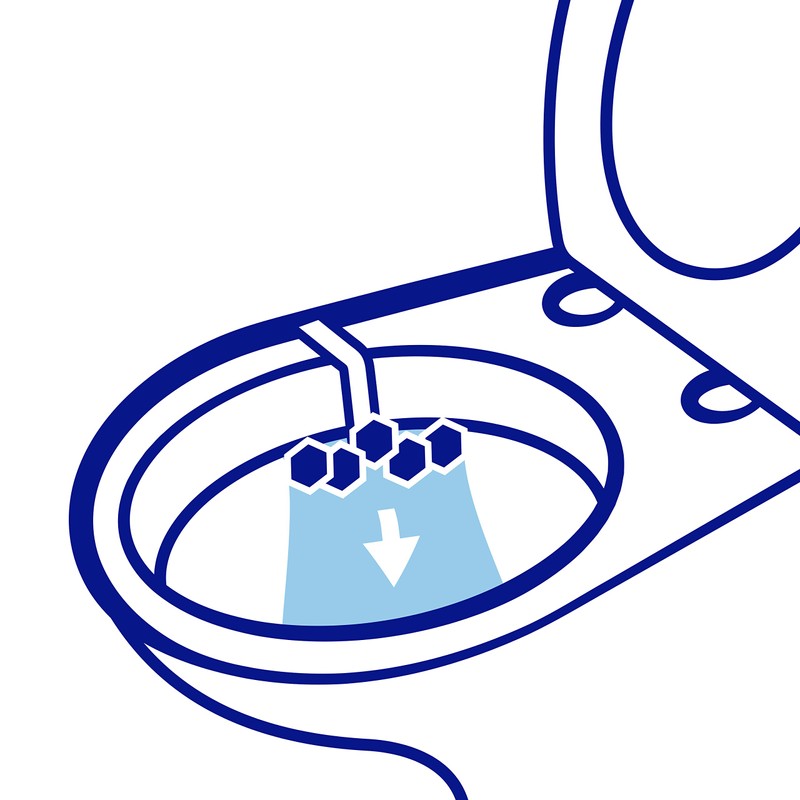 Domestos Toilet Power Brick 5 Pink Magnolia, 55 ml