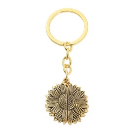 Sunflower Keychain,Sunflower Key Ring,Backpack Charm,Flower Keychain Flower Jewelry (Golden, One size)