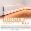 Briwooody 6 Pcs Baseboard Molding with LED Duct 2.6FT/0.8M White