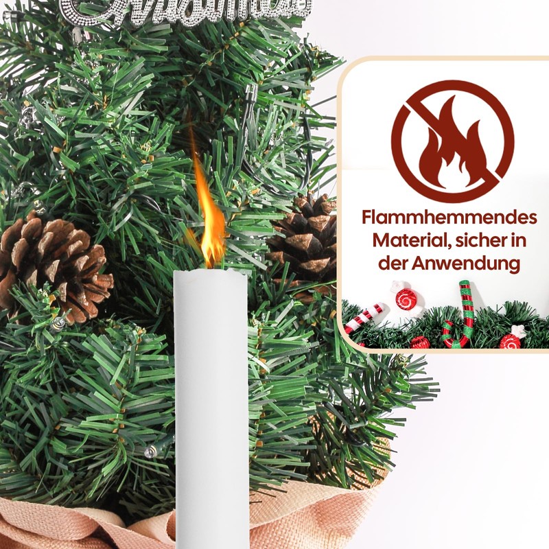 Mini Christmas Tree, Small Christmas Tree with LED Lighting, Artificial