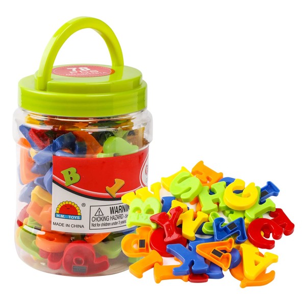 Magnetic Letters Numbers Alphabet ABC 123 Fridge Magnets Plastic Educational