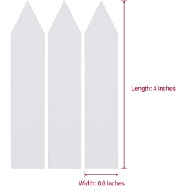 LINE42 4 Inch Plastic Plant Labels for Seedlings, Flexible Waterproof Plant Tags, Vegetable Gardening Stake Tags for Potted Plants and Outdoor Garden, White, 250 Pcs