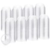 400 Packs Clear 98 mm Dome Lids Wide Hole Plastic
