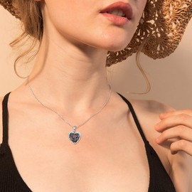 Picture Necklace Personalized Photo 925 Sterling Silver Diamond Mushroom Locket Necklace That Holds Pictures Photo Heart Memories Locket Jewelry Gift for Women Mom Wife Girlfriend Daughter (silver)