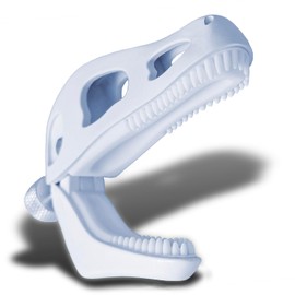 Prehistoric T-Rex Guitar Capo - Dinosaur Skull Design with Silicone Teeth, Zinc Alloy Adjustable Clamp for Acoustic/Electric Guitar, Bass, Ukulele & Banjo (White)