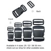 EesTeck 1 Set 50mm Heavy Duty Buckle Clips, Dual Adjustable