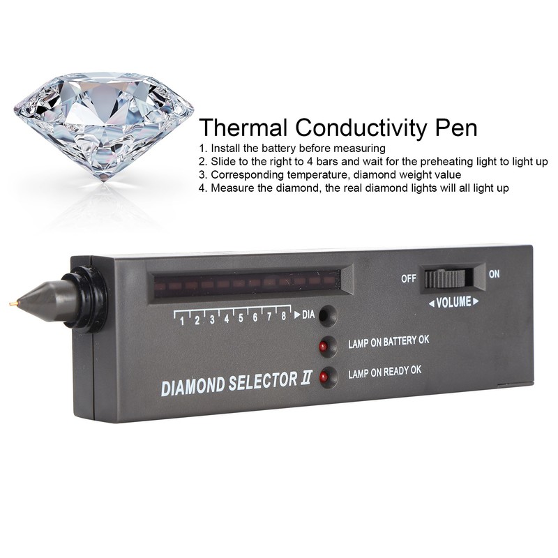 Diamond Tester Flashlight Portable Identification Accuracy Equipment Thermal Conductivity Pen