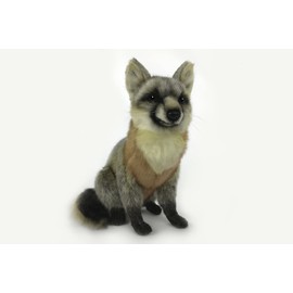 Hansa Gray Fox Sitting 30cm.L 7865