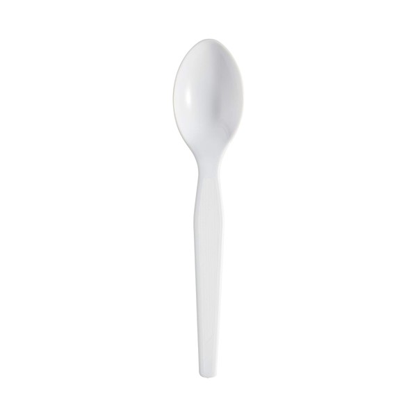 Dixie TH207 Plastic Cutlery Heavyweight Teaspoons, White (Pack of 100)