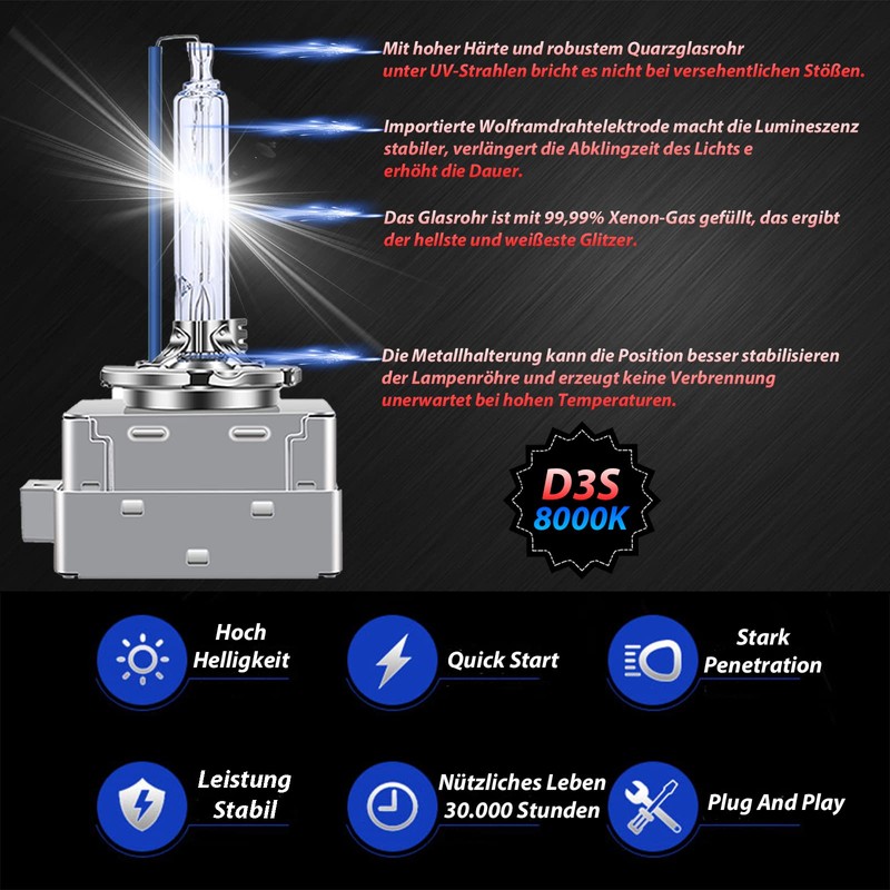 Briteye D3S Xenon Bulb 35 W 42 V 8000 Kelvin