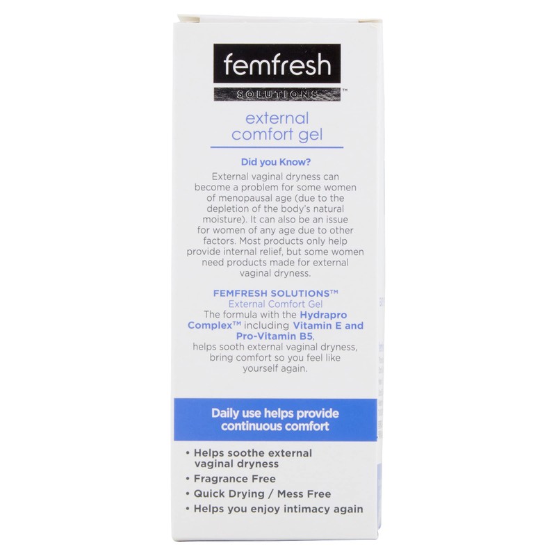 Femfresh Solutions External Comfort Gel, Relieves External Vaginal Dryness, 42.5g