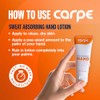 Carpe Antiperspirant Hand Lotion, A dermatologist-recommended, non-irritating, smooth lotion that