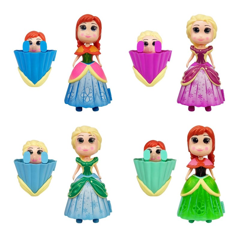 Pinkiwine 8 Pack Prefilled Easter Eggs Princess Deformation Egg Toys