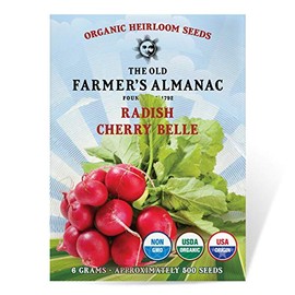 The Old Farmer's Almanac Organic Radish Seeds (Heirloom Cherry Belle) - Approx 500 Seeds