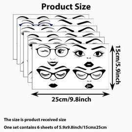 Facial expression stickers, mouth, eyes, nose, eyebrow, make holiday party supplies facial stickers, for flower pots, water cups, computers, party supplies, etc.