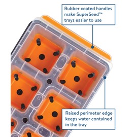 Burpee Burpee SuperSeed Windowsill Seed Starting Tray| 8 XL Cell| Seed Starter Tray|Reusable & Dishwasher Safe| for Starting Vegetable Seeds, Flower Seeds & Herb Seeds| Window Garden Seed Starting Kit| Green