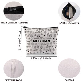 VAMSII Musician Gift Music Lovers Gifts Music Club Gift Band Gift Zipper Pouch Makeup Bag (Musician bag)