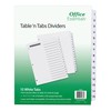 Office Essentials Table 'n Tabs Dividers, 8-1/2" x 11", 1-15