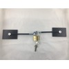 Black Refrigerator Door Lock with Padlock