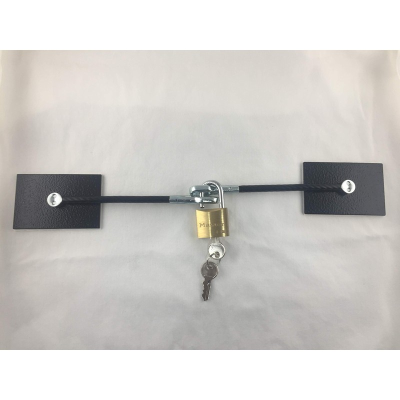 Black Refrigerator Door Lock with Padlock