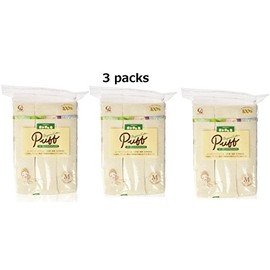 Cotton Lab: Organic Cotton Puff, Size M, 200 Sheets x 3 Piece Set