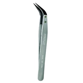 HOROTEC 12.715 Watchmakers Tweezer With Black Carbon Fiber Hard Curved Fine Tips