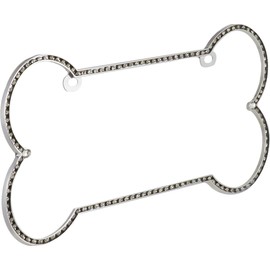 Bell Automotive 22-1-46454-8 Universal Dog Bone Shaped Rhinestone Design License Plate Frame