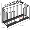MyGift Black Metal Bathroom Paper Towel Holder with Scrollwork Design,