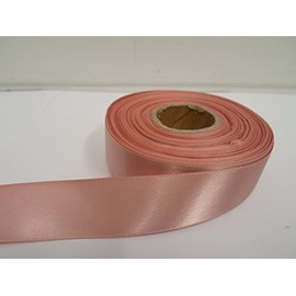 2 metres of 25mm Satin Ribbon Dusky Pink Double Sided 25 mm 2.5cm