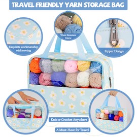 Reessy Crochet Kits for Beginners Adults, Beginners Crochet Kit for Kids & Adults, Includes 16×25g Crochet Yarn, 0.6-6.0mm Crochet Hooks, Bag and Crochet Tools, Professional Crochet Starter Kit-Blue