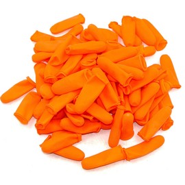 Pack of 100 Latex Finger Cots Reusable Finger Protection Non-Slip for Work DIY and Infection Protection