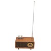 Mini Wooden FM Stereo Sound Radio Vintage Imitation Wood Grain
