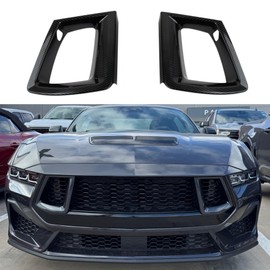 2024+ Mustang GT & GT Premium Front Grill Inserts (ABS Plastic (Carbon Fiber Look))