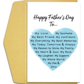 Sweet Father's Day Card for Husband, Funny Father's Day Card from Wife, Romantic Father's Day Card for Boyfriend, Unique Fathers Day Card Gifts for Him, My One & Only