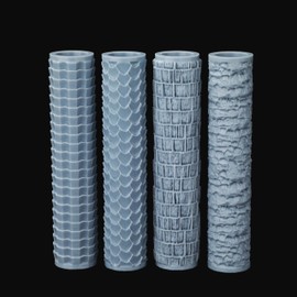 RPG Terrain Texture Roller for Foam and Clay Modeling- Professional for Dungeon Walls, DND Terrain Sets, TTRPG Buildings, and Role Playing Table Maps- AS744A Road Paving