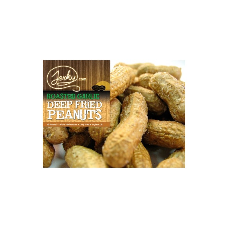 Jerky.com Deep Fried Peanuts in Shell Garlic Flavor 3 Pack
