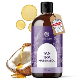 Green Valerie Massage Oil with Fruity Coconut 100 ml - High Quality Oil for Muscle Relaxation & Sensual Moments - Vegan Massage Oil with Vitamin E & C - Quality Oil from Italy, Dermatologically Tested