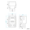 Sanwa Supply TAP-KJUSB2AC1GY Embedded USB Power Outlet with AC Gray