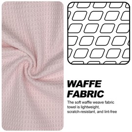 MAGOLFIN Small Magnetic Golf Towel with Clip, Microfiber Waffle Design - Industrial Strength Magnet for Glof Balls, Golf Bags, Carts Clubs - Pink