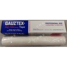 General Bandages GAUZTEX Self-Adhering Tape Finger Wrap Sport Golf Club Grip 1/2-3/4"x10Yd WHITE - 1/2" -24/BX-
