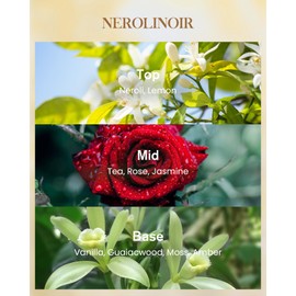 M&SENSE Neroli Noir Scented Candle 3 Wick 35oz 150H Long Lasting, Natural Soy Candles Stress Relief Calm Home Fragrance Housewarming Gifts