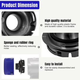 Motor Rear Cover & Rear Filter Kit Replacemnet for Dyson V7 V8 Vacuum Cleaner Accessories, 1 Rear Cover, 1 Rear Filter